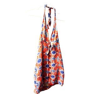 Anthropologie orange and Blue Dress